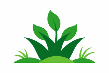 Simple green plant illustration for nature designs