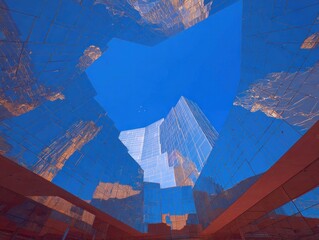 Modern skyscraper reflections