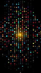 Abstract Colorful Neon Mosaic Background  Bright Multicolored Circles Pattern