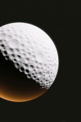 Close Up Of A Half Lit Moon Showing Detailed Lunar Surface Texture