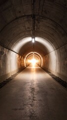 Light at the End of the Tunnel Hopeful Journey Metaphor.