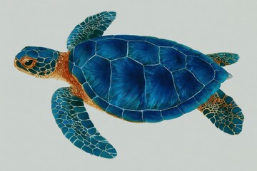 Watercolor Sea Turtle Illustration  Ocean Animal  Marine Life  Kids Decor  Nature Painting
