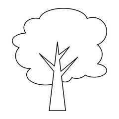 Set of different icon trees. Wood. Plant. Vector illustration