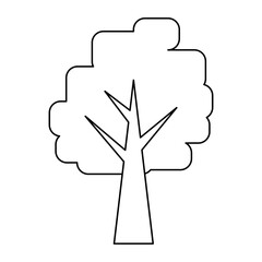 Set of different icon trees. Wood. Plant. Vector illustration