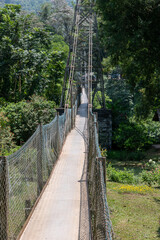 hanging bridge at  botanical Garden of Peradeniya, Kandy