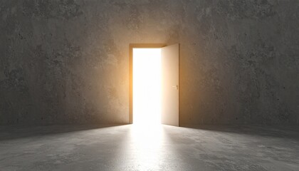 Open Door to Light and Hope Abstract Concept Image.