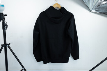 studio shot of a hoodie