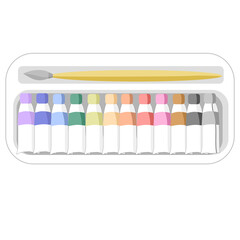 A box for tube watercolors or acrylic