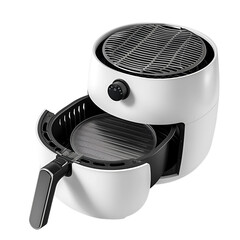 Modern air fryer isolated on transparent background