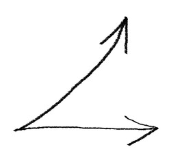 Arrow grunge marker isolated vector icon. Arrow grunge mark hand draw