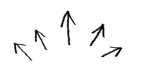 Arrow grunge marker  vector icon. Arrow grunge mark hand draw