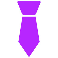 purple silhouette tie icon