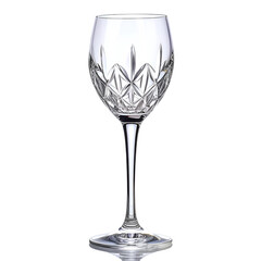 Crystal wine glass isolated on transparent background
