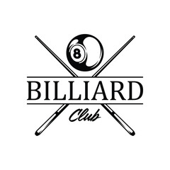 Billiard Sports Logo Design Illustration Vector