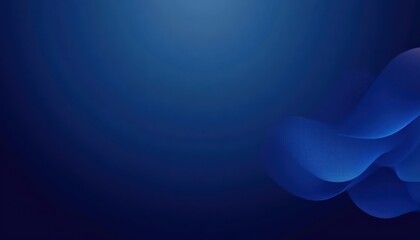 Abstract background with smooth flowing blue wave shapes fading into a dark gradient space creating a calm and modern feel