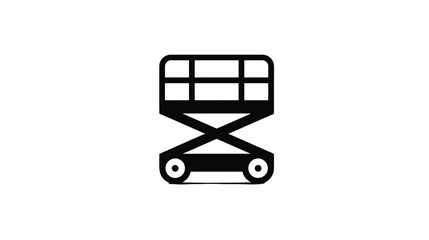 Scissor Lift Icon: Versatile Equipment Graphic