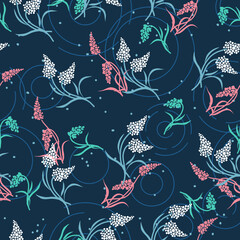Night Ripple Flower Whirls Hyacinth Pattern can be use for background, apparel, and template design