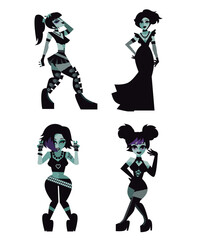 emo goth dark beautiful pale girl