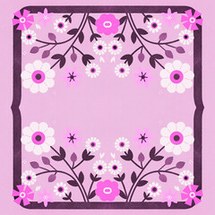 abstract floral background with flowers