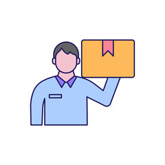 Delivery man icon