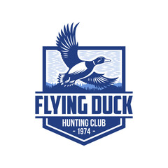 Duck Hunting Logo Design Ideas, Vector illustration