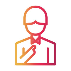 introduction Line Gradient Icon