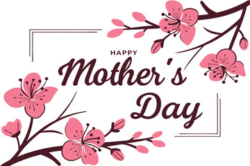 a beautiful happy mother's day card, banner, background.