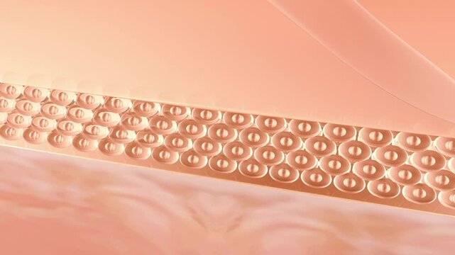 Acne treatment with gel or mask, transparent gel covers whiteheads on the skin, penetrating the skin layers to gradually smooth out pimples, remove inflammatory acne, skincare and beauty solution, 3D.