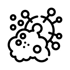 Naklejka na ściany i meble mold spore line icon