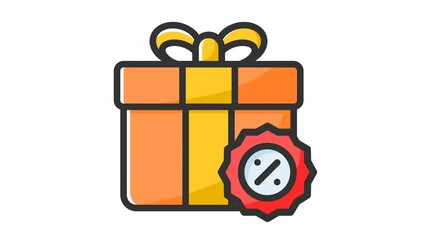 animated discount icon. Perfect for website, digital, online, computer, animation, technology, internet, retail, store, marketing, website, commerce, web, shop, delivery, market, network