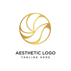 Aesthetic Circle Logo Design Graphic Vector