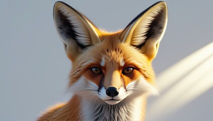 Captivating close-up of a red fox showcasing its beautiful fur and intense gaze