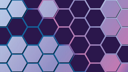 Abstract Hexagon Pattern with Gradient Colors