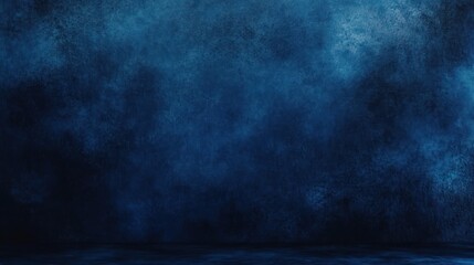 dark textured blue wall with a gradient effect and rough surface with matching floor creating a moody atmosphere