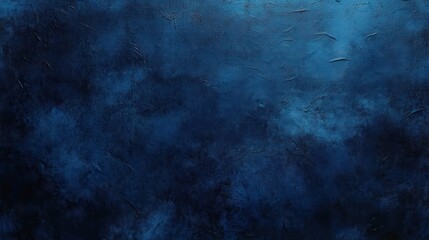 Fototapeta premium dark blue textured wall with varying shades and rough surface creating an abstract, moody atmosphere