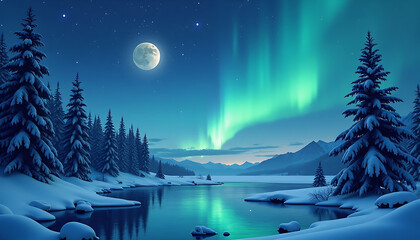 Fototapeta premium Beautiful Aurora