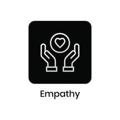 Empathy Badge Black Icon Sign Vector Stamp