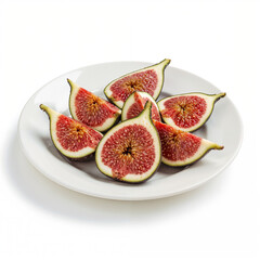 Sliced figs display vibrant colors and fresh texture on a white plate ready to eat
