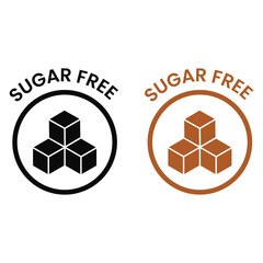 Sugar Free Two Colors Icon Vector Symbol.