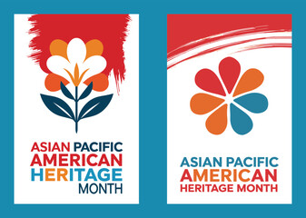 Asian Pacific American Heritage Month Vector Posters Design Graphic Resource
