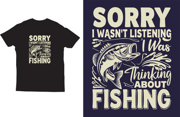 Funny Fishing Typography T-Shirt Design