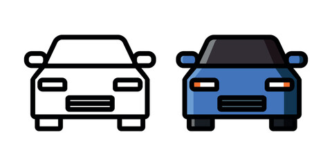 simple line car icon