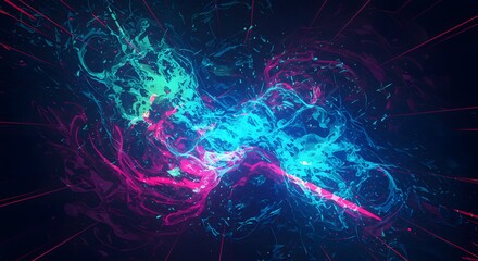 Obraz premium Abstract Energy Collision