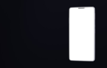 3D素材_スマートフォン_シルバー_黒