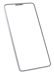 3D素材_スマートフォン_シルバー