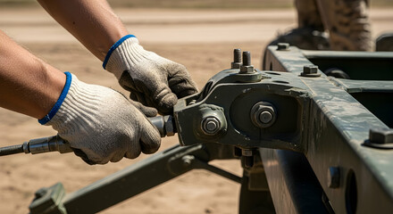Servicing a Missile Launcher: Military Maintenance