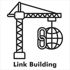 Link Building Outline Icon