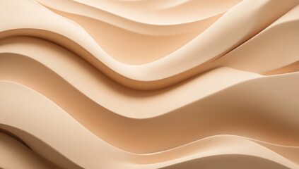 Obraz premium Abstract, light beige, wavy, smooth, 3D, textured surface