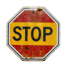 Stop sign graphic element isolated on transparent background