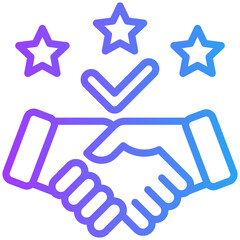 Customer relationship  icon for strategic planning, website, application, printing, document, poster design, etc